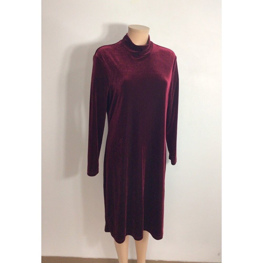 Kathie Lee Velvet Maxi Dress Womens Large